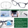 STASTEND 4 Pack Progressive Multifocus Reading Glasses for Women Men