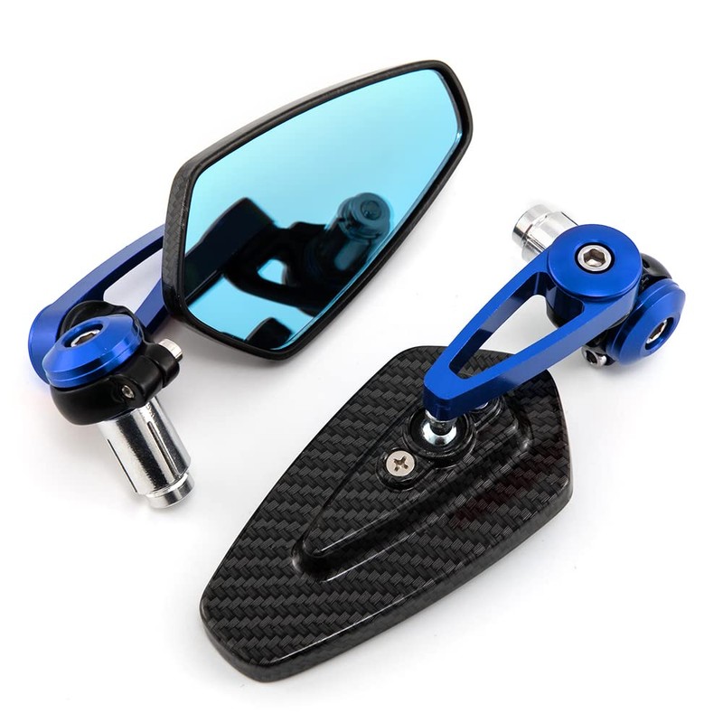 7/8'' Motorcycle End Bar Mirror 22mm Rearview Mirror Universal Motorbike