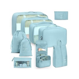 Portable Travel Storage Bag Set, Travel Essentials, Travel Organizer, Travel Cosmetic Storage Bag Set for Clothing & Shoes & Underwear, Perfect for Luggage and Suitcase Packing, Waterproof Pouch:_Baby Pink_Please Refer To The Pictures for Dimensions