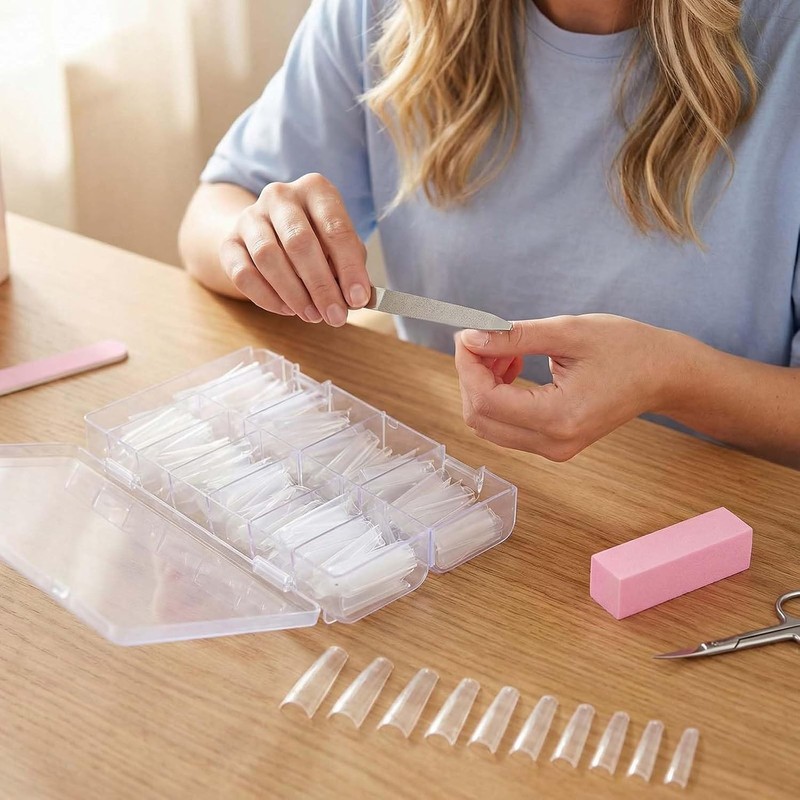 Nivofu 480 Piezas Uñas Postizas Largas y Transparentes, No C