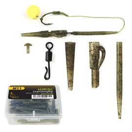 Hirisi Tackle Helicopter Rigs for Hair Rigs, Safety Clips, Hooks, Swivels, Rubber Buffer (Carp Fishing)