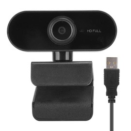 1080P Webcam, HD PC Webcam USB Mini cámara para computadora con micrófono incorporado 360 Cámara giratoria USB Webcam para computadora / PC / computadora de escritorio / computadora portátil, Plug and Play (negro)