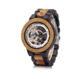 BOBO BIRD Mens Wooden Mechanical Watches Luxury Lightweight Large Size Watch for Men with Gift Box