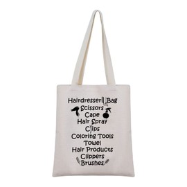 G2TUP Hairdresser Hair Stylist Tote Bag Cosmetology Graduation Gift Hair Stylist Travel Work Shopping Grocery Bag (Hairdresser Tote Bag)