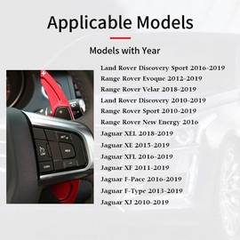 ontto Alu Alloy Car Steering Wheel Shift Paddle Shifter Extension fit for Land Rover Discovery Range Rover Sport Evoque Velar J-aguar XE XEL XF XFL F-Pace F-Type Accessories Gear Shift Paddle Silver