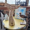 Wood Whale Tail Table Top Statue Figurines 19.5" H Rustic