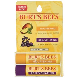 Burt 's Bees: Acai Berry & Mango Butter Combo de bálsamo labial, 2 productos