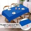 Blue Table Cloth Plastic Premium 6 Pack Thick Blue Disposable