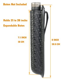 SdTacDuGe Molded Expandable Baton Holder,Tactical Baton Holster Holds 21 to 26 inches Expandable Baton, Telescopic Baton Pouch for Police Duty Belt Security Officer