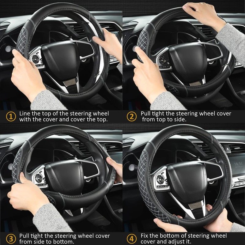 West Llama Customized Auto Car Steering Wheel Cover for Subaru