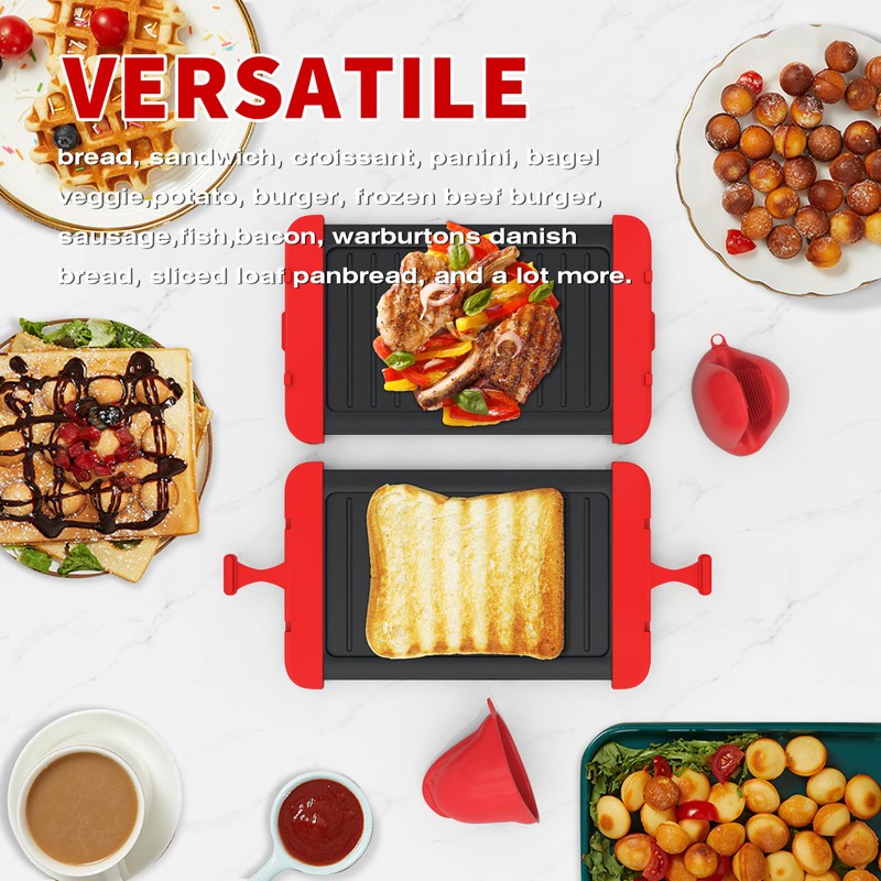 Microwave Sandwich Maker & Grill Cheese Maker with Silicone Oven