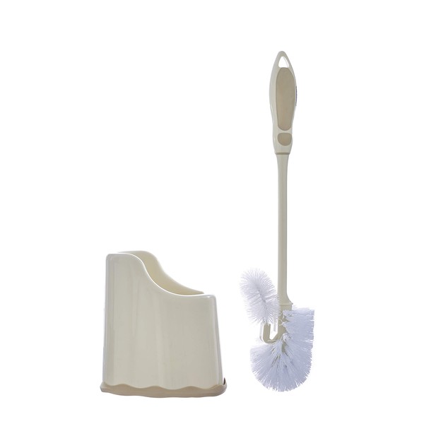 Superio Toilet Bowl Brush and Holder with Under Rim Cleaner