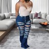 Bell Bottom Jeans for Women Ripped Elastic High Waisted Destroyed