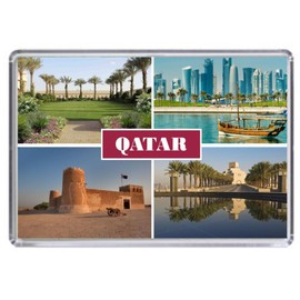 Qatar Souvenir Acrylic Fridge Magnet (Standard: 70x45mm)