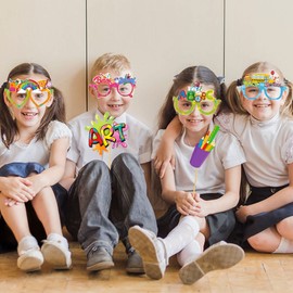 Lucleag Back to School Photo Booth Props Kit, 20Pcs Welcome Back to School Photo Props & 6Pcs Party Photo Glasses for First Day of School Decor, Photo Props for Classroom Decor Party Supplies