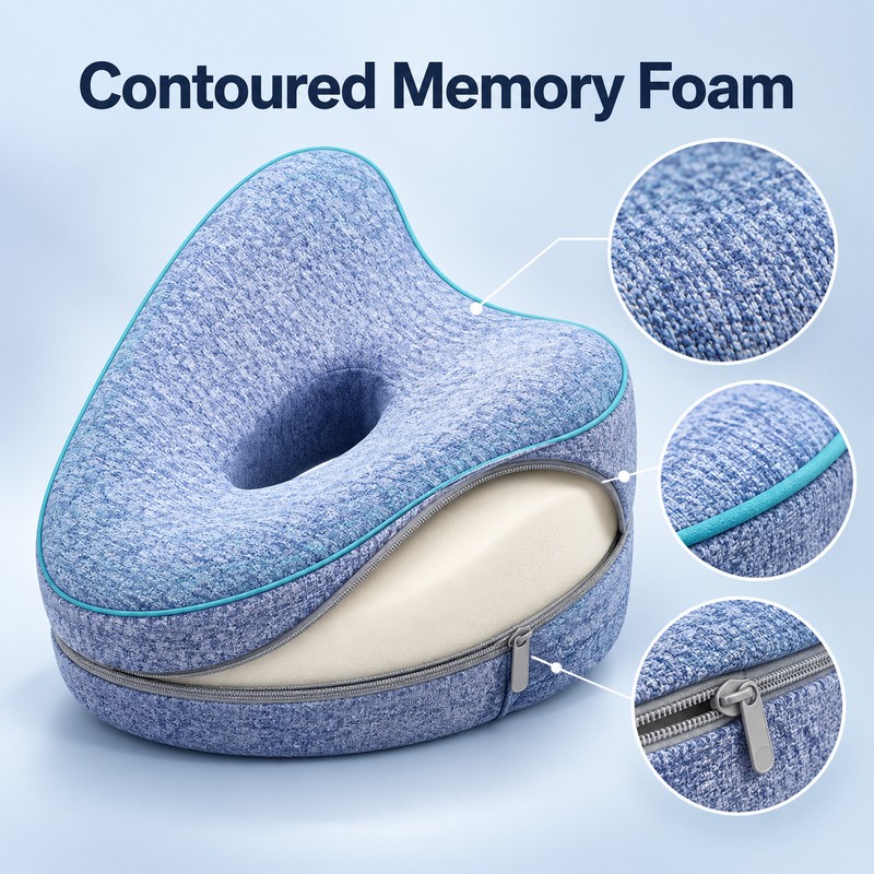 Product Name: Memory Cotton Leg Pillow Hollow Heart Pregnancy Side