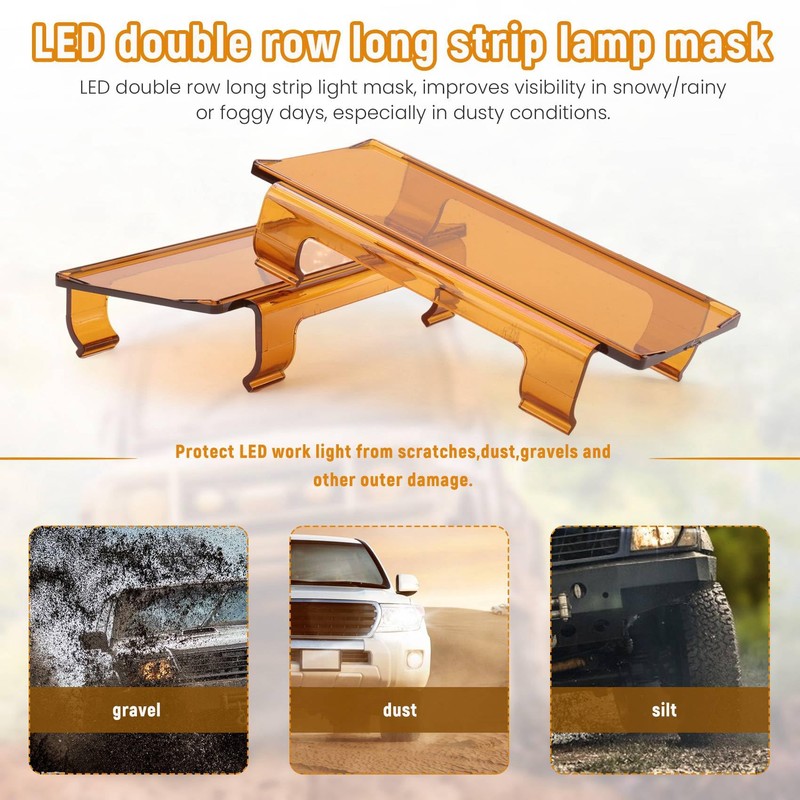 20 Inch Amber Snap on Lens Cover 6 Inch +