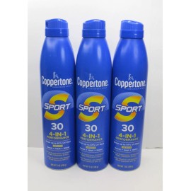 COPPERTONE SPORT SPF 30 4-IN-1 PERFORMANCE 7 OZ (LOT OF 3)