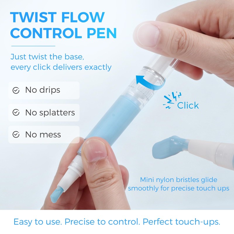 UPZIGS Refillable Touch Up Paint Pen, 3 Pack for Walls
