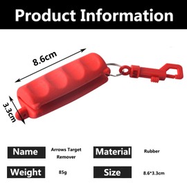 FUNTRESS Archery Arrow Puller Hand Saver Target Remover Gripper with Belt Clip for Practice Shooting (Red)