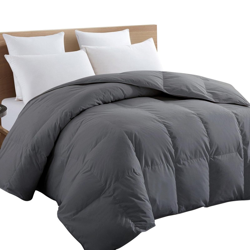 California King Comforter, All Season Down Alternative Gray Duvet Insert