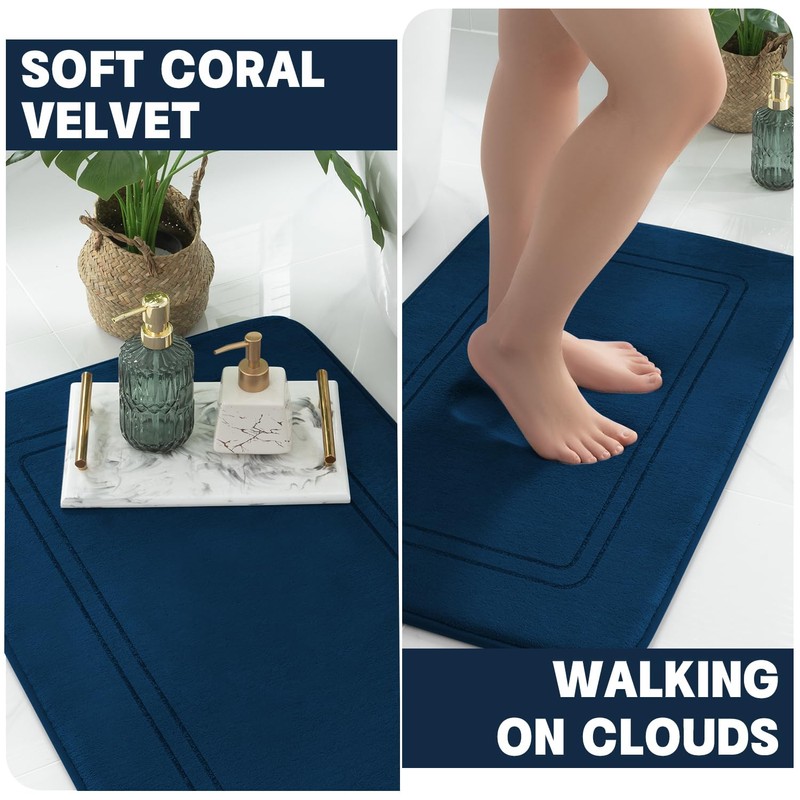 chakme Non-Slip Bath Mat, Bathroom Rug, Soft Bath Mat, Absorbent