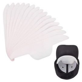 AHANDMAKER 30 Pcs Hat Sweat Liner Pad, Absorbent Sweat Pads Hat Sweat Liner Golf Hat Sweat Protector Soft Collar Liners Pads Hat Sweatband Hat Sweat Pads for Men Women Baseball Hat Collar Shirt