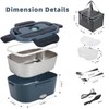 SOHIDA Electric Lunch Box, 12V/24V/110V Portable Food Warmer with SS