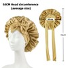 Mcoser Gold Sleep Bonnets,Silk Sleep Bonnets for Women,Adjustable Night Sleeping