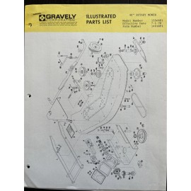 Gravely  Gravely illustrated parts list 40” rotary mower model 15568E1 form 14910P1