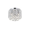 Living District Tully 3-Light Mid-Century Metal Flush Mount in Chrome