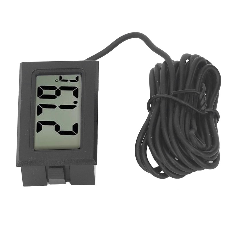 5PCS Electronic Digital Display Thermometer Black Mini Embedded Indoor Digital
