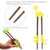 VANANA Training Chopsticks, 4 Pairs Kids Children Chopsticks Reusable Bamboo