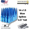 JJ 32 PCS GMC FORD CHEVY RAM 14X1.5 THREAD BLUE