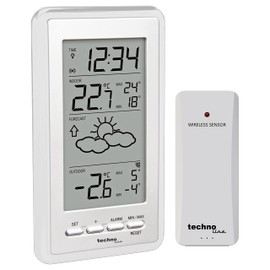 Technoline WS9130weiß Weather Station with Forecast of Weather Situation and Indoor and Outdoor Temperature, White