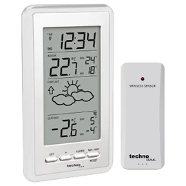 Technoline WS9130weiß Weather Station with Forecast of Weather Situation and Indoor and Outdoor Temperature, White