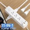 Romatico Power Strip Surge Protector, 12-in-1 Power Bar with Multiple