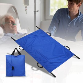 BOTUWASE Transfer Blanket All-Purpose Bed Positioning Pad with Reinforced Handles40”X55” Caring Physically Challenged People Elderly Patient，Blue