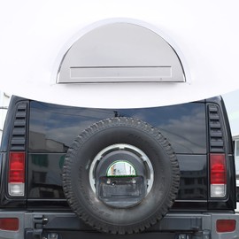 PIUGILH License Plate Dome Top Cover fit for Hummer H2 2003-2009,Spare Tire Cover License Plate Top Decorative Cover Car Accessories (Silver)