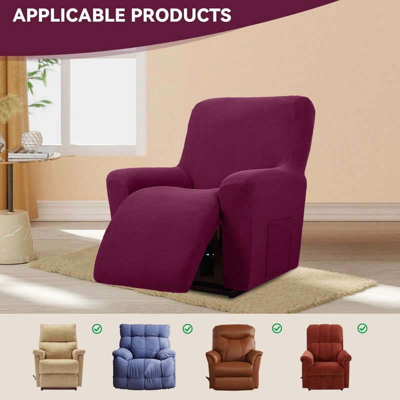 Cupuamon Recliner Chair Covers,Lazy Boy Recliner Covers Stretch Reclining Covers