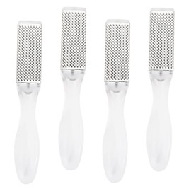 Healeved 4pcs Stainless Steel Foot File Double-sided Foot Exfoliating Massage Tool