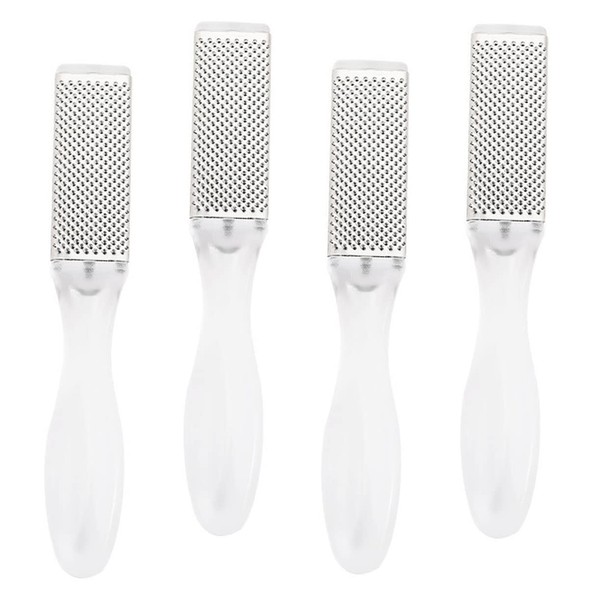 Healeved 4pcs Stainless Steel Foot File Double-sided Foot Exfoliating Massage