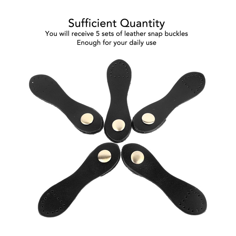 5 Set Leather Snap Buckles Soft Wearable DIY Sewing Leather