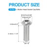 PATIKIL 3/8-16x1-1/4" Button Head Socket Cap Screws, 10 Pcs 304