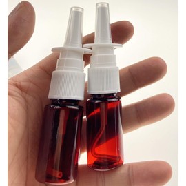 2PCS 20ML / 0.68 Oz Empty Glass Spray Nasal Bottle Pump Sprayer Cleanser Container