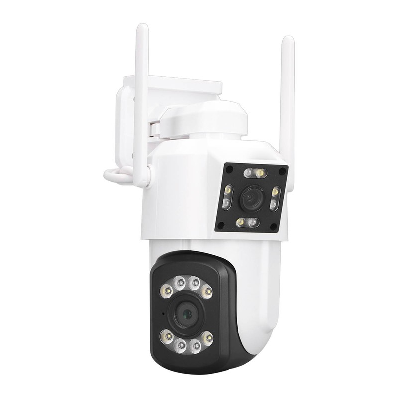 Outdoor WiFi Surveillance Camera 2 Lens Security PTZ IP Cam