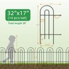 FOREHOGAR Garden Fence Border 32inX20ft Black Metal Wire Garden Fencing