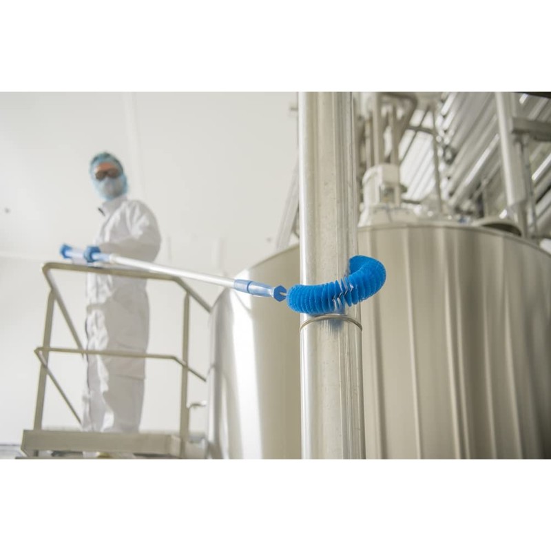 Vikan 29755 Handle,Telescopic,62"-113",AL,White