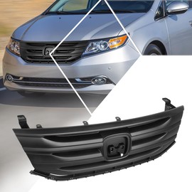 Factory Style Matte Black Front Bumper Grille Grill Assembly Compatible with 11-13 Honda Odyssey