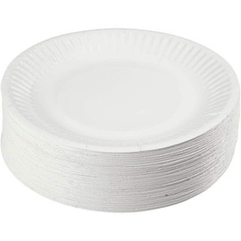 Hot Bargains100 X Paper Plates Disposable Plates for Party Outdoor Available in 6Inch / 7inch / 9Inch - Manufacture Sealed - Best Hygiene Standards (7-INCH)